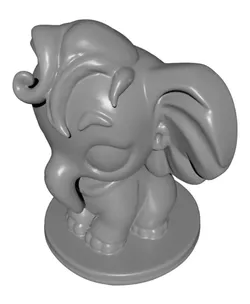 Cute Baby Elephant 3D Decor – Perfect for Desk or Table