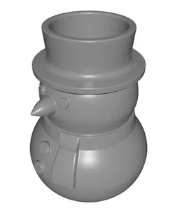 Cute Snowman Planter 3D Printable Pot