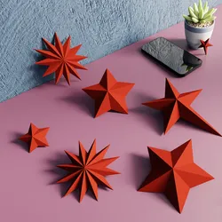 Different 3D star types FREE