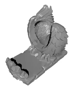 Elegant Phoenix Phone Stand 3D Printable STL Model
