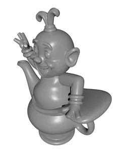 Fun Genie Lamp 3D STL File for Desk Decor Toys 4