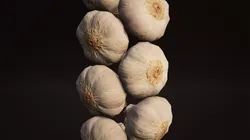 Garlics Game Ready garlic Low-poly 3D model