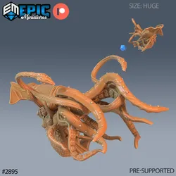 Giant Squid Boat Attack / Evil Octopus / Tentacle Beast / Underwater Animal / Water Monster / Sea Creature / Ocean Encounter