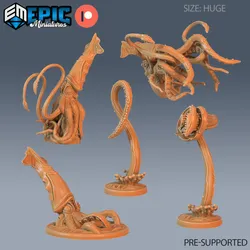 Giant Squid Set / Evil Octopus / Tentacle Beast / Underwater Animal / Water Monster / Sea Creature / Ocean Encounter
