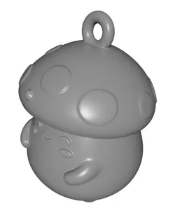 Happy Amanita Mushroom STL | Cute Keychain 3D Print | Fidget Toy