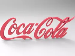 High Poly Detailed Coca Cola Logo 3D model