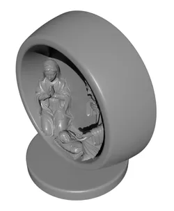 Holy Family Nativity Scene Sculpture STL