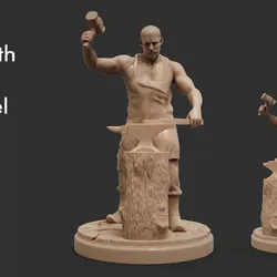 Medieval Blacksmith 3D print model