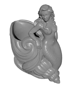 Mermaid Makeup Brush Holder | Ocean Wave Vanity Organizer | Fantasy Home Decor STL