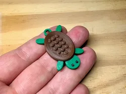 Sensory Turtle Worry Stone – Keychain & Pocket Pal - Free 3D Print Model
