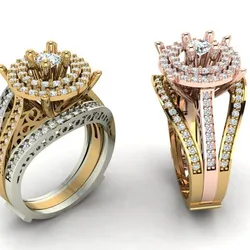 Two-piece solitaire ring