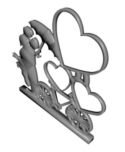 Valentine Heart Photo Frame Holds 3 Photos for Love Memories