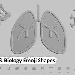 🧬 Body & Biology Emoji Pack – 3D Printable (16 Unique Emojis)