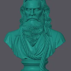BUST OF JOAQUIM JOSÉ DA SILVA XAVIER, O TIRADENTES, WITH BEARD COMPRESSED