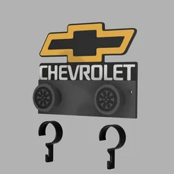 CHEVROLET Wall Hook with Removable Key-Hanger Clips