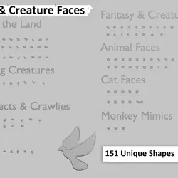 🐵 Creature & Creature Face Emoji Pack – 3D Printable (151 Unique Emojis)