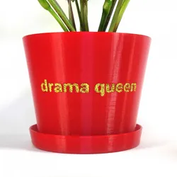 "Drama Queen" Plant Pot - With or Without Drainage and Saucer