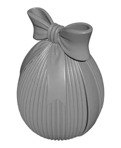 Easter Bow Egg Set | Striped & Smooth Ribbon Egg | Spring Home Accent