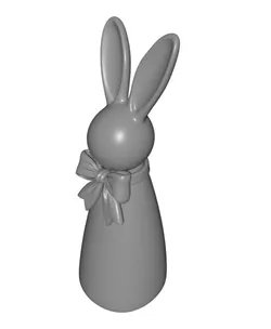 Easter Ribbon Bunny | Minimalist Bow Rabbit Figurine | Spring Home Decor
