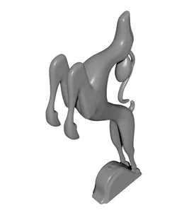 Elegant Minimalist Jumping Deer Sculpture