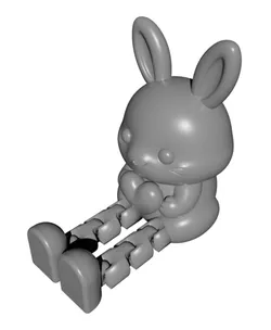 Flexi Easter Decors | Articulated Heart Bunny & Ribbon Egg Figurines
