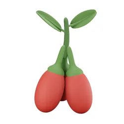 Goji Fruit Low-poly 3D model