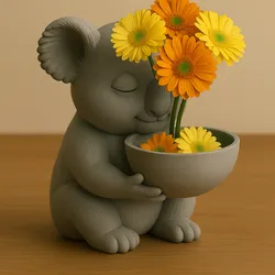 Koala Flower Bowl Planter STL – Cute 3D Printed Vase for Nature Lovers