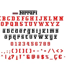 Letters and Numbers FERRARI | Logo