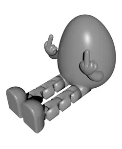 Middle Finger Flexi Egg | Funny Articulated Figurine | Adult Easter Humor Gag Gift | Basket Stuffer