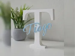 Name Tag - Letter with name Tiago - Free 3D Print Model