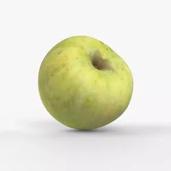 Photorealistic 3D scan of apple Low-poly 3D model