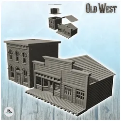 Set of western wooden buildings (18) - USA America ACW American Civil War History Historical