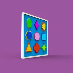 Shape Learning Puzzle Board – 3D Educational Toy