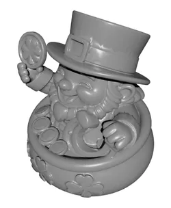 St. Patrick’s Day Lucky Leprechaun Figurine STL File