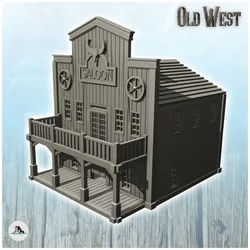 Western saloon with one floor (22) - USA America ACW American Civil War History Historical