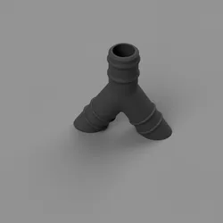 3/4 inch Y hose connector (scaleable from 1/2 to 1 inch)