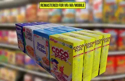 4 Assorted cereal boxes   Remastered for VR AR and Mobile Low-poly 3D model