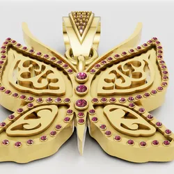 Butterfly Gold Pendant  3D printable model