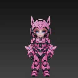 Cute robot girl