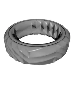 Fidget Ring Zig Zag lines & Wavy