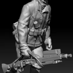 GERMAN SOLDIER WITH MG42 EASTERN FRONT