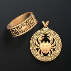 Horoscope Cancer Ring Pendant v2 Collection