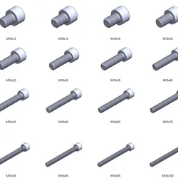 M10 screws DIN 912 VG + M10 nut DIN934 Nut Screw