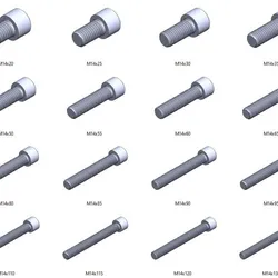 M14 screws DIN 912 VG + M14 nut DIN934 Nut Screw
