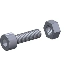M4 x 16mm bolt DIN 912 VG + M4 nut DIN934 Nut Screw