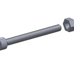 M4 x 30mm bolt DIN 912 VG + M4 nut DIN934 Nut Screw