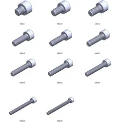 M6 screws DIN 912 VG + M6 nut DIN934 Nut Screw