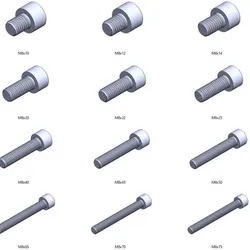 M8 screws DIN 912 VG + M8 nut DIN934 Nut Screw