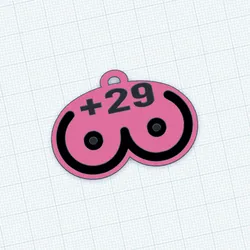 Boobs Keychain +29 – Funny Tits Gift for Her | 29th Birthday Gag