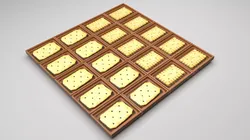 Chocolate Pieces With Mini Crackers 3D model